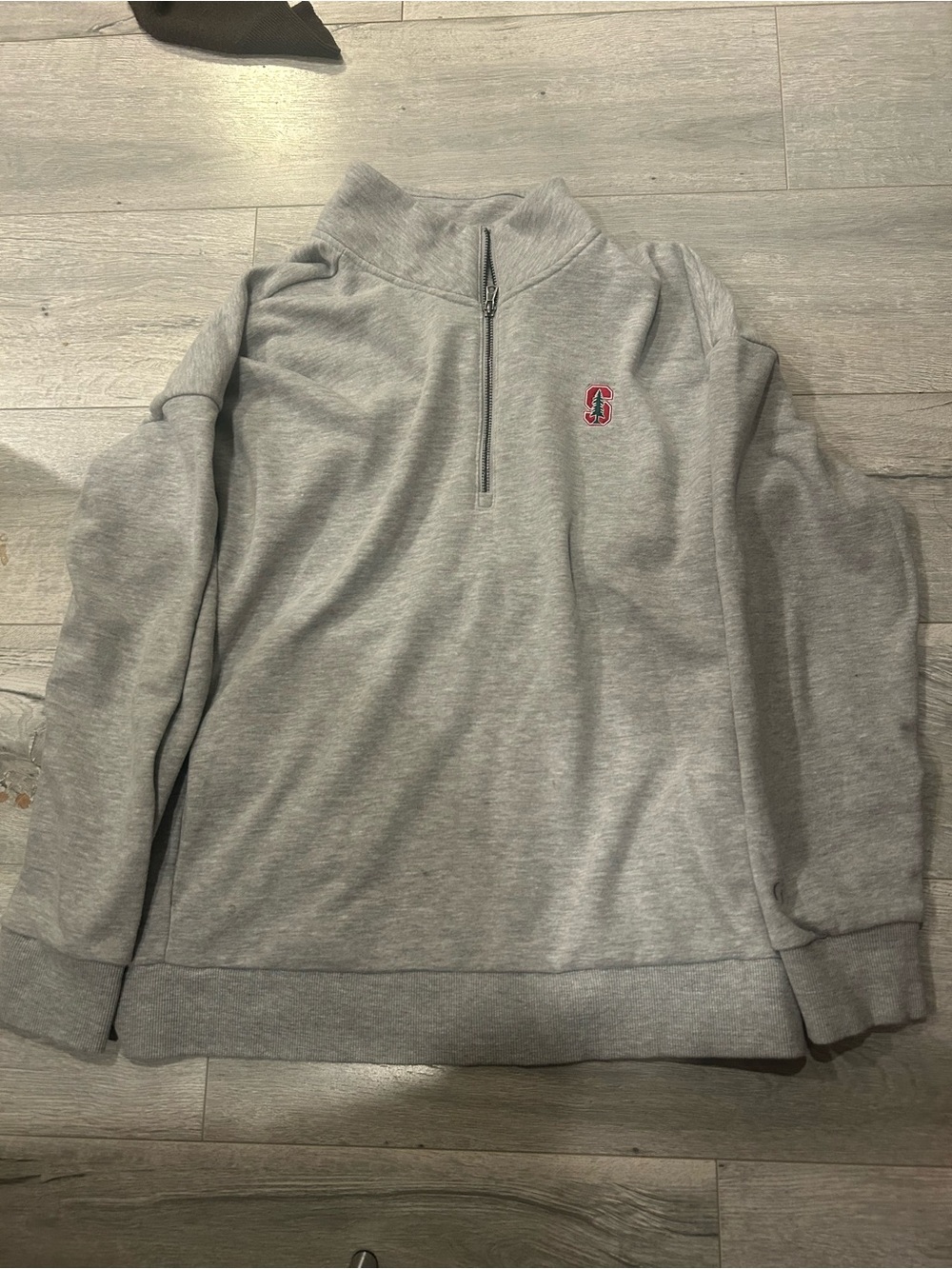 Gear For Sports Gray Quarter-Zip Sweater with Black Patterned Band